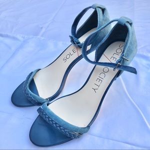 Blue suede Sole Society heels
